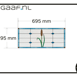 Glas in lood plakfolie riet raamfolie op maat 1x raamsticker deur raam