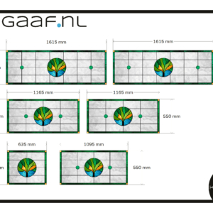 Glas in lood plakfolie raamfolie groen met boom 6x raamsticker anti inkijk op maat