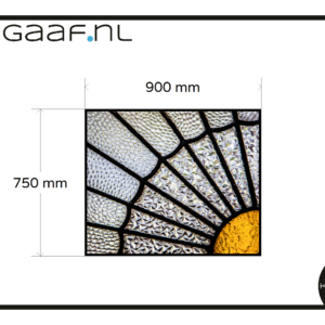 Glas in lood plakfolie bloem zon geel raamfolie 1x op maat raamsticker