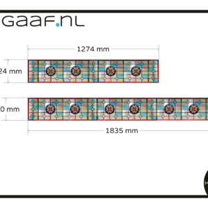 Glas in lood raamfolie glasfolie plakfolie zachte kleuren anti inkijk 2x op maat raam