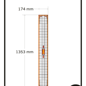 Glasfolie glas in lood raamfolie geel rood smal raam deur op maat 1x GZ privacy folie