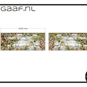 Raamfolie eigen ontwerp wilgenboom op maat privacy folie 2x glasfolie raamsticker