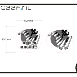 Logo op raamfolie bedrukt op maat ronde raamsticker op maat eigen ontwerp 2x GZ