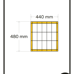 Glas in lood raamfolie gele rand transparant op maat plakfolie raamsticker 1x TR