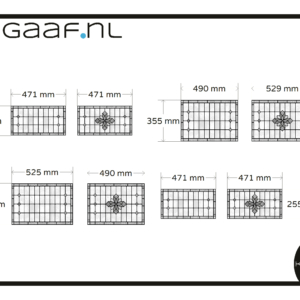 Glas in lood raamfolie glasfolie plakfolie zwart wit bloem motief 8x GZ op maat privacy folie mat