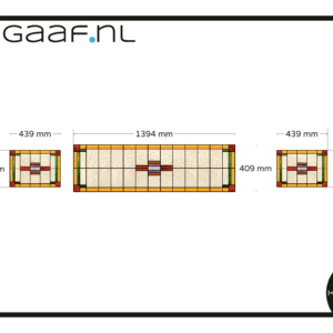 Glas in lood plakfolie raamfolie raamsticker glasfolie geel rood groen erker 3x op maat