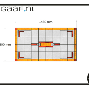 Glas in lood plakfolie raamfolie rood geel 1x op maat folie raamsticker