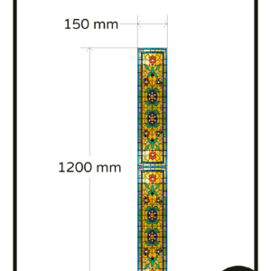 Glas in lood raamfolie kleuren bloemen glasfolie raamsticker 1x anti inkijk folie 2