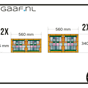 Glas in lood kleuren raamfolie glasfolie plakfolie 4x op maat anti inkijk folie
