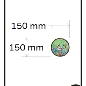 Glas in lood rond raam raamfolie glasfolie raamsticker plakfolie vogels 1x privacy folie