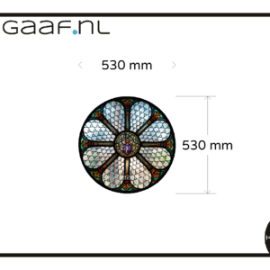 Glas in lood rond raam raamfolie glasfolie plakfolie 1x op maat raam deur