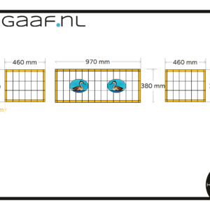 Glas in lood vogel raamfolie fuut glasfolie 3x bovenlichten folie op maat