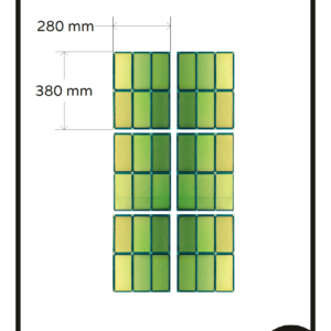 Groen geel glas in lood raamfolie glasfolie plakfolie 6x op maat deur raam