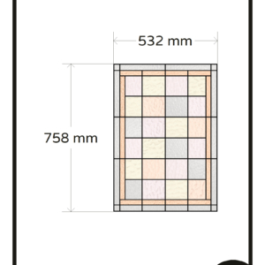 Glas in lood glasfolie raamfolie zachte kleuren 1x privacy folie anti inkijk op maat gereduceerd