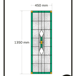 Glasfolie glas in lood raamfolie plakfolie eigen ontwerp op maat 1x groen geel 3
