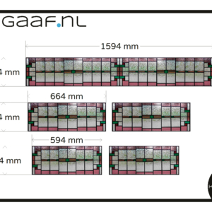 Glas in lood raamfolie plakfolie glasfolie paars groen 5x GZ op maat privacy folie gezandstraald 2
