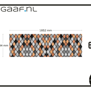 Glas in lood ruiten bruin grijs zwart raamfolie glasfolie plakfolie 1x op maat