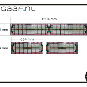glas in lood paars groen raamfolie glasfolie plakfolie 3x GZ anti inkijk privacy folie bovenramen