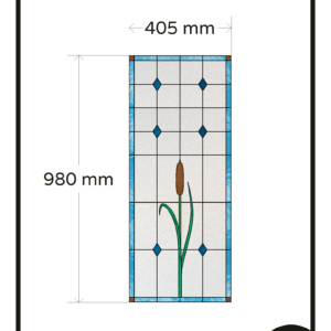 Glas in lood raamfolie op maat riet 1x GZ privacy folie anti inkijk folie