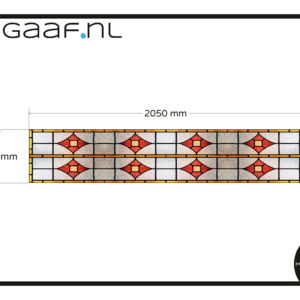 Glas in lood raamfolie folie geel rood 1x raam bies privacy folie anti inkijk