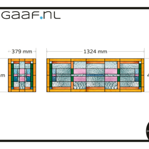 Glas in lood raamfolie erker raam 2x TR folie anti inkijk folie op maat transparant