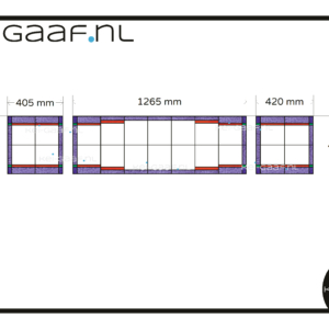 Glas in lood raamfolie op maat 3x eigen ontwerp paars rood groen