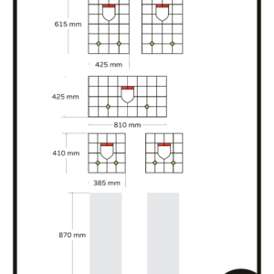 Glas in lood raamfolie raamsticker 5x TR schild 2x GZ privacy folie op maat