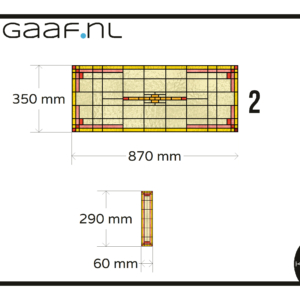 Glas in lood raamfolie raamsticker folie op maat geel roze 2x GZ ontwerp deur raam