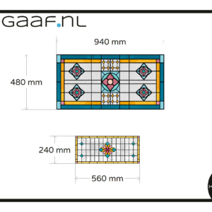 Glas in lood raamfolies op maat 1x 19G 1x 194G folie decoratief