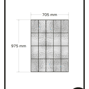 Glas in lood raamfolie folie op maat transparant 1x TR decoratief privacy folie