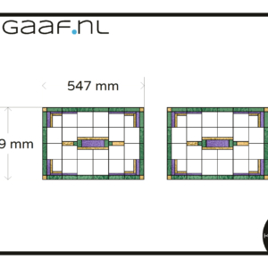 Glas in lood groen tinten raamfolie modern op maat 2x TR transparant decoratief raam deur