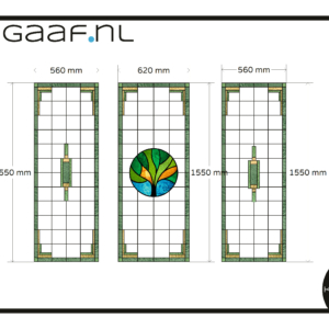 Glas in lood raamfolies op maat voor deuren en ramen 3x decoratieve folie eigen ontwerp