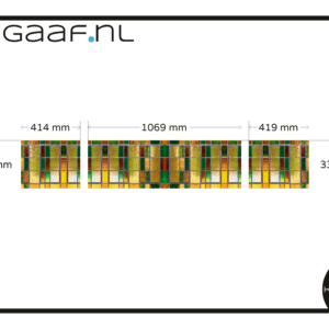 Glas in lood op maat raamfolie erker bovenlichten ramen 3x decoratieve folie