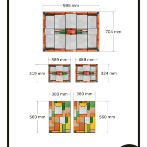 Glas in lood raamfolie op maat 3x 20G 2x 310G ontwerp 5x transparante raamfolie decoratief