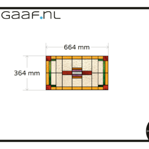 Glas in lood raamfolie groen geel rood 1x TR op maat folie voordeur decoratief bovenlicht