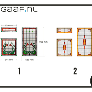 Glas in lood raamfolie badkamer 3x GZ op maat raamfolie privacy folie anti inkijk