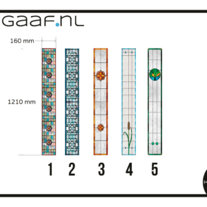 Glas in lood raamfolie smal raam voordeur deur 1x GZ anti inkijk privacy folie