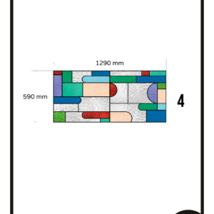 Glas in lood raamfolie op maat deur raam anti inkijk 1x Privacy folie decoratief 2