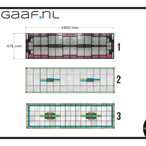 Glas in lood sticker raamfolie op maat 1x raam deur bovenlicht folie decoratief