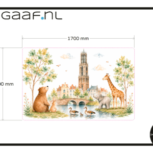 Muursticker met eigen ontwerp dieren canvas muursticker 1x op maat 2