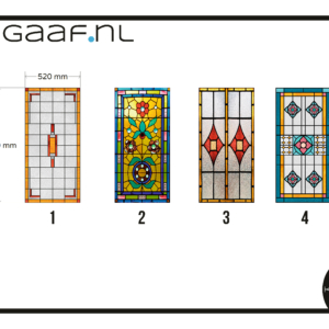 Glas in lood raamfolie op maat privacy folie 1x GZ frosted privacy window film