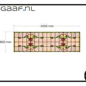 Raamfolie folie glas in lood op maat raam 1x GZ privacy folie 6G bloem rood