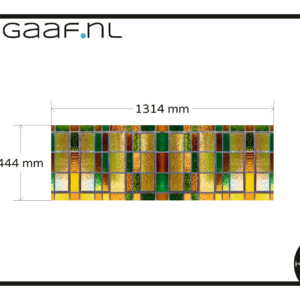 Glas in lood op maat raam raamfolie 46G 1x geel groen bruin decoratief