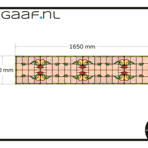 Raamsticker glas in lood raamfolie op maat 1x 6G GZ privacy folie bloem rood raam