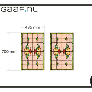 Glas in lood raam op maat raamfolie 2x 6G decoratief privacy folie 2
