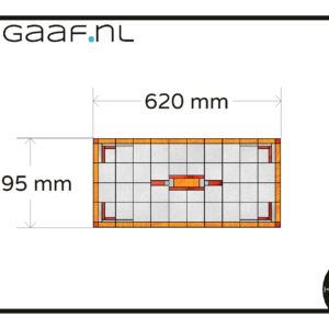 Glas in lood raamfolie raamsticker op maat 1x geel rood 29G decoratief privacy folie