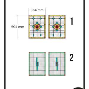 Raamfolie op maat glas in lood folie keukenraam raam 2x decoratief privacy