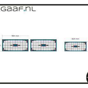 Glas in lood raam bovenlicht raamfolie op maat 3x 38G blauw roze zwart