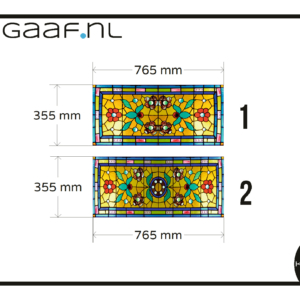 glas in lood folie raamfolie raam op maat 1x 9G decoratief anti inkijk bovenlicht raam