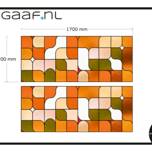 Glas in lood raamfolie eigen ontwerp afbeelding op maat 2x folie decoratief anti inkijk